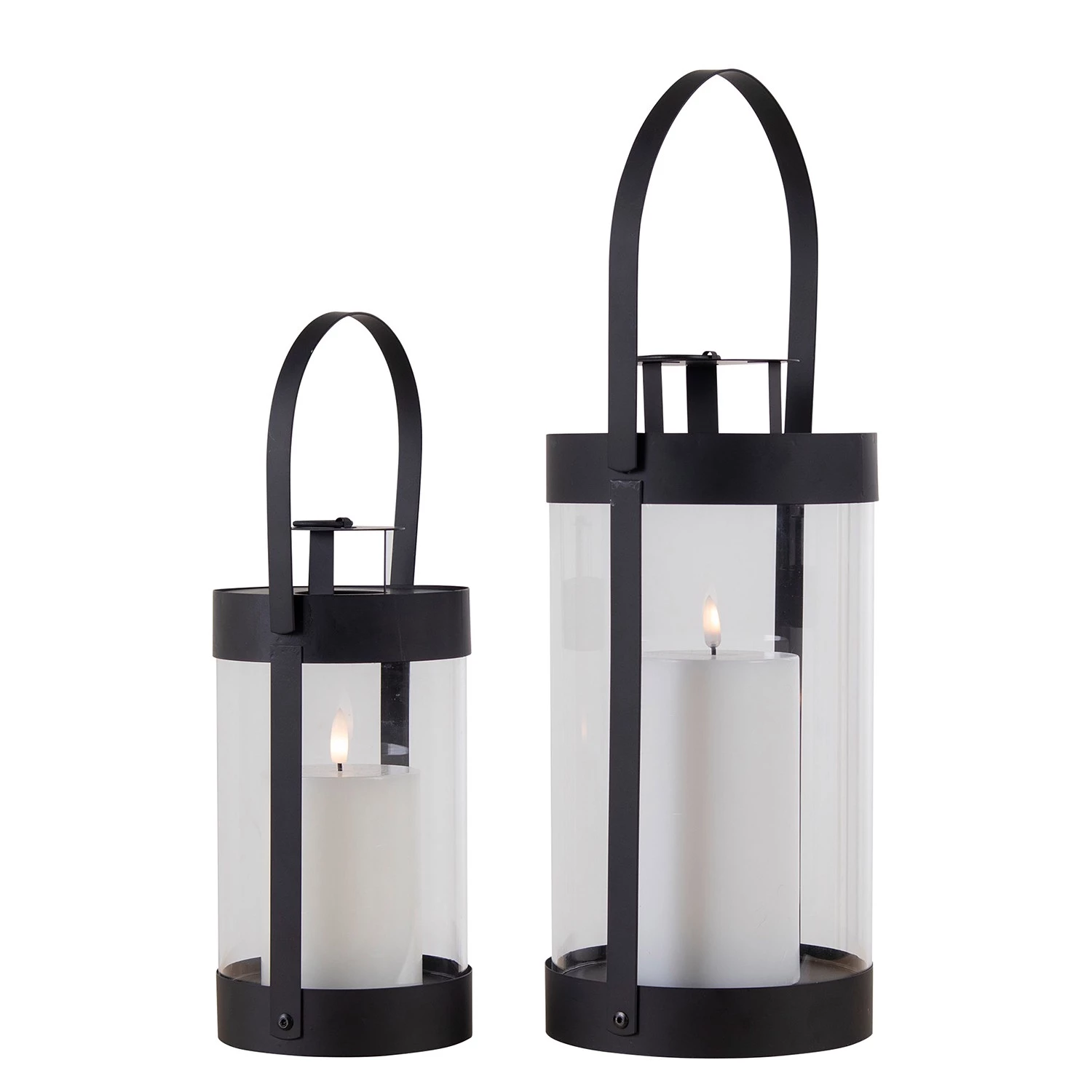 Twentyfour Lanternes Bondi (2 éléments) - Verre cristallin / Acier - Transparent / Noir 8 Twentyfour Lanternes Bondi (2 éléments) - Verre cristallin / Acier - Transparent / Noir – Image 8