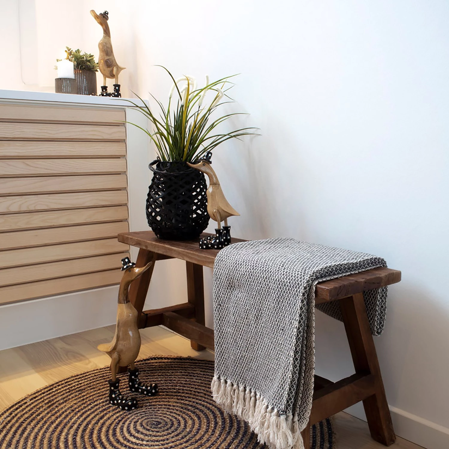 Twentyfour Statuette Vigo (3 éléments) - Bambou - Noir 2 Twentyfour Statuette Vigo (3 éléments) - Bambou - Noir – Image 2