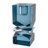 Twentyfour Bougeoir Mira - Verre cristallin - Bleu