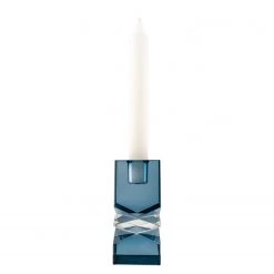 Twentyfour Bougeoir Mira - Verre cristallin - Bleu -Pas Cher Décoration Magasin 1000253667 210319 11463600140 DETAILS P000000001000253667