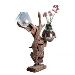 Twentyfour Objet décoratif San Marino I - Teck / Verre cristallin - Marron