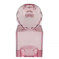 Twentyfour Bougeoir Torcello - Verre cristallin - Rose