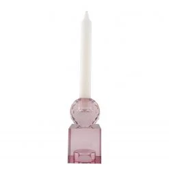 Twentyfour Bougeoir Torcello - Verre cristallin - Rose -Pas Cher Décoration Magasin 1000253686 210319 11464000241 DETAILS P000000001000253686