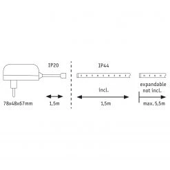 Paulmann Ruban LED MaxLED 1,5m XI - Silicone -Pas Cher Décoration Magasin 1000254357 210325 09364700366 SKETCH DETAILS P000000001000254357 sketch