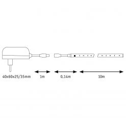 Paulmann Ruban LED SimpLED 10m I - Silicone - 1 ampoule 11 Paulmann Ruban LED SimpLED 10m I - Silicone - 1 ampoule -Pas Cher Décoration Magasin 1000254364 210325 09375400410 SKETCH DETAILS P000000001000254364 sketch