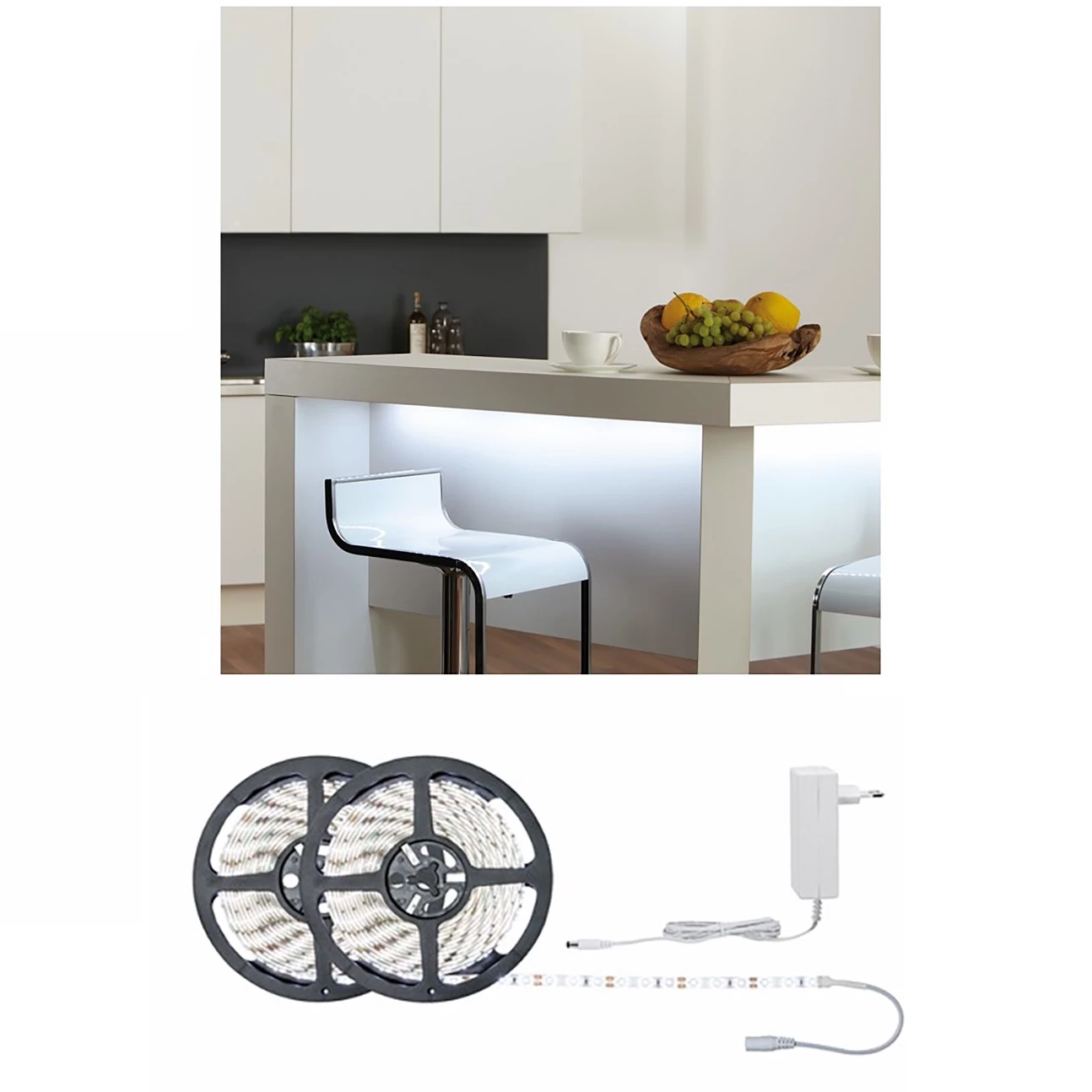 Paulmann Ruban LED SimpLED 10m II - Aluminium - 1 ampoule 1 Paulmann Ruban LED SimpLED 10m II - Aluminium - 1 ampoule