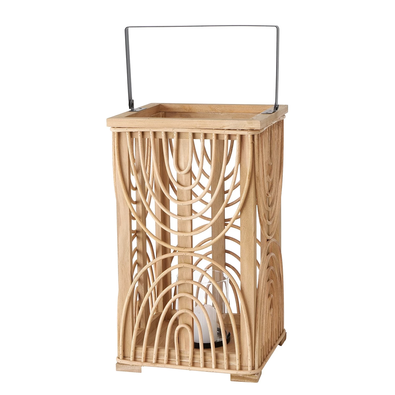 Boltze Photophores Raimo (lot de 2) - Fer / Sapin - Beige 2 Boltze Photophores Raimo (lot de 2) - Fer / Sapin - Beige – Image 2