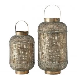 Boltze Photophores Romalo (lot de 2) - Fer - Cuivre