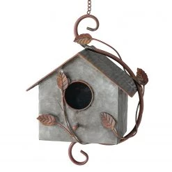 Boltze Maison pour oiseaux Balduin - Zinc - Gris