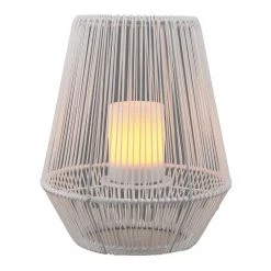 Reality Leuchten Borne éclairage extérieur Mineros - Polyacrylique - Blanc - Hauteur : 31 cm