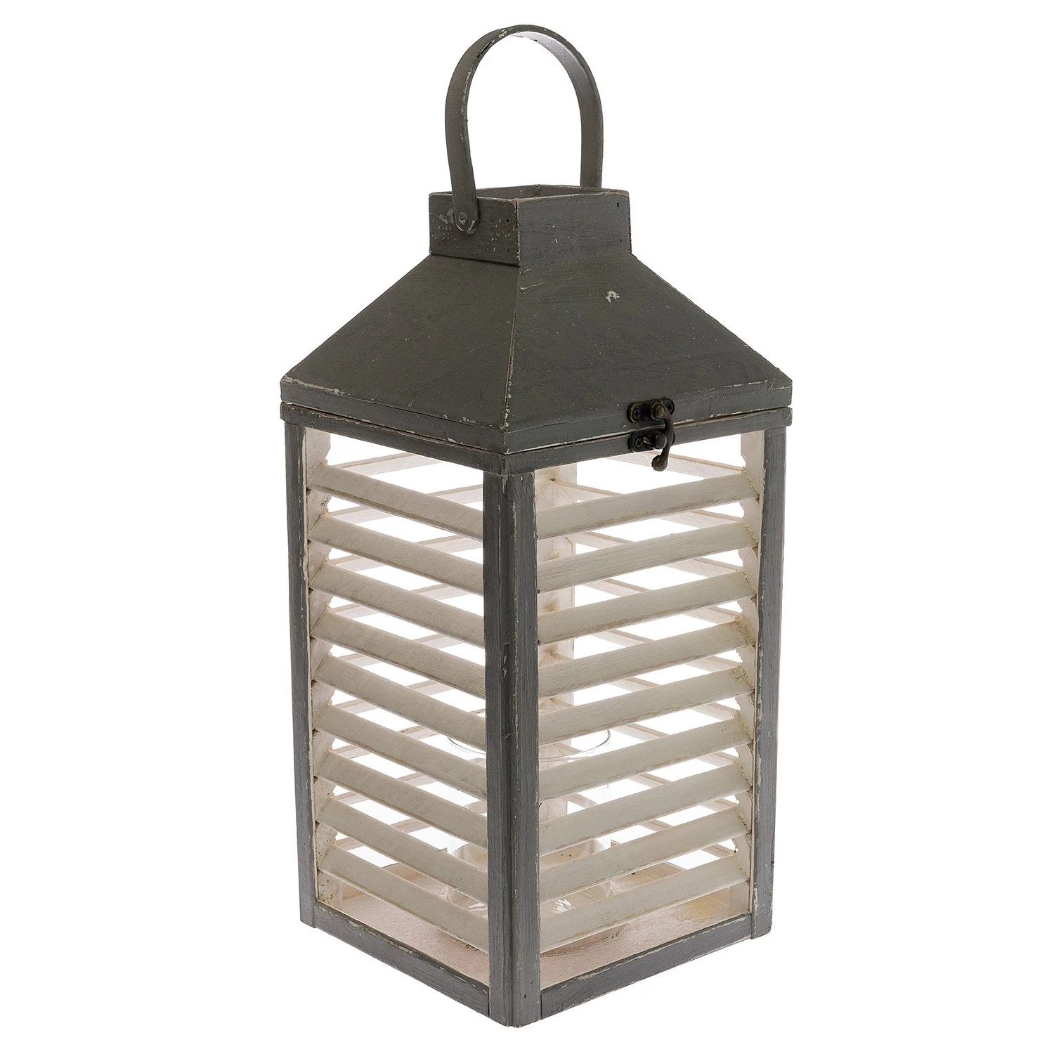 My Flair Lanterne Agda - Verre transparent / Sapin - Blanc cassé 1 My Flair Lanterne Agda - Verre transparent / Sapin - Blanc cassé