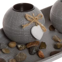 My Flair Bougeoir avec plateau Teresa - Sapin - Gris -Pas Cher Décoration Magasin 1000265713 210520 16220200450 DETAILS P000000001000265713