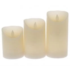 My Flair Bougies LED Nature (3 éléments) - Blanc