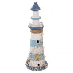 My Flair Phare LED Aarhus - Polyrésine - Blanc