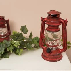 My Flair Lanterne LED Teje - Verre transparent / Fer - Rouge antique -Pas Cher Décoration Magasin 1000265752 210520 16220800582 MOOD DETAILS P000000001000265752 mood
