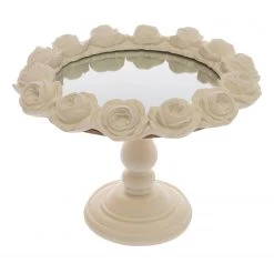 My Flair Bougeoir Milva - Polyrésine - Blanc cassé