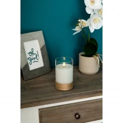 My Flair Bougie LED Kabern - Verre transparent / Cire - Blanc -Pas Cher Décoration Magasin 1000265771 210520 16221100670 MOOD DETAILS P000000001000265771 mood