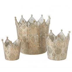 Boltze Objets déco Barol (3 éléments) - Fer - Doré