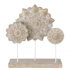 Boltze Objet déco Coiba I - Résine - Blanc / Beige