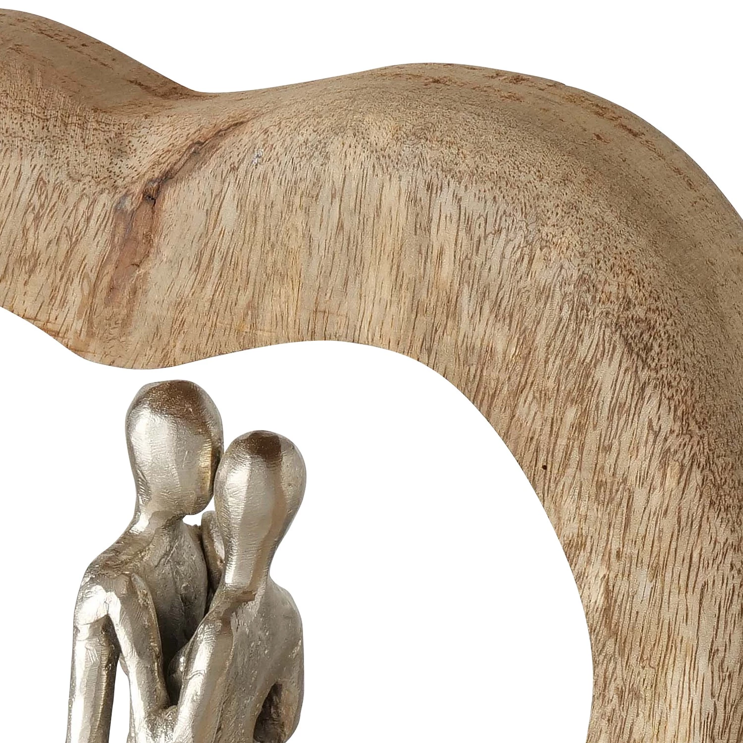 Boltze Objet déco Loya - Aluminium / Manguier - Beige 2 Boltze Objet déco Loya - Aluminium / Manguier - Beige – Image 2