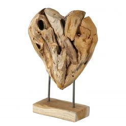 Boltze Objet déco Waru I - Fer / Teck - Beige