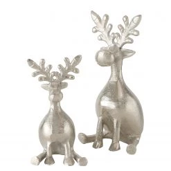 Boltze Figurines Tarnow (2 éléments) - Aluminium - Argenté