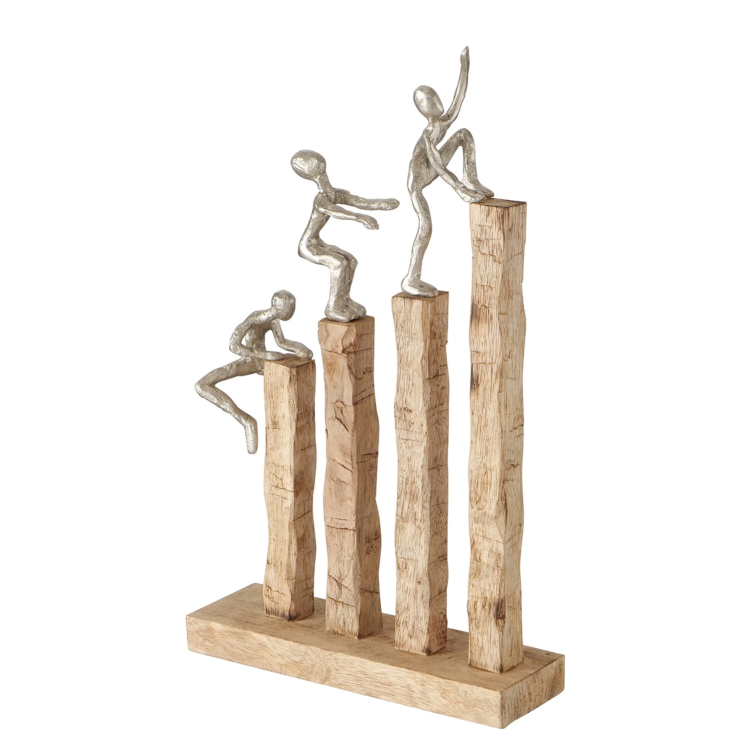 Boltze Objet déco Climbing - Aluminium / Manguier - Beige 1 Boltze Objet déco Climbing - Aluminium / Manguier - Beige