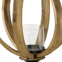 Boltze Photophore Akita II - Fer / Pin - Marron -Pas Cher Décoration Magasin 1000270869 210608 06243000387 DETAILS P000000001000270869