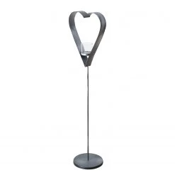 Boltze Photophore Jolanta II - Verre transparent / Fer - Gris