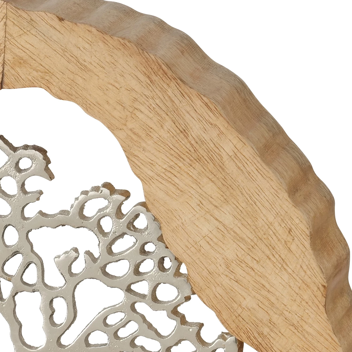 Boltze Objet déco Tree - Aluminium / Manguier - Beige / Argenté 2 Boltze Objet déco Tree - Aluminium / Manguier - Beige / Argenté – Image 2