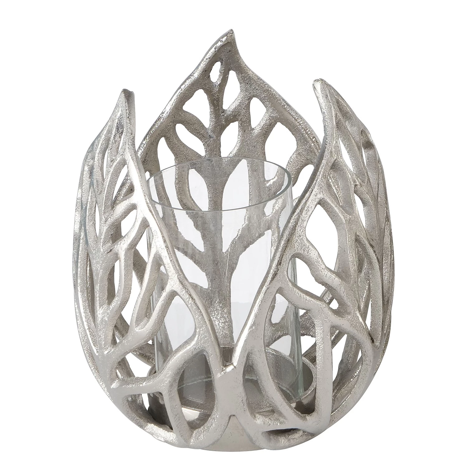 Boltze Photophores Sumati (2 éléments) - Verre transparent / Fer - Argenté 3 Boltze Photophores Sumati (2 éléments) - Verre transparent / Fer - Argenté – Image 3