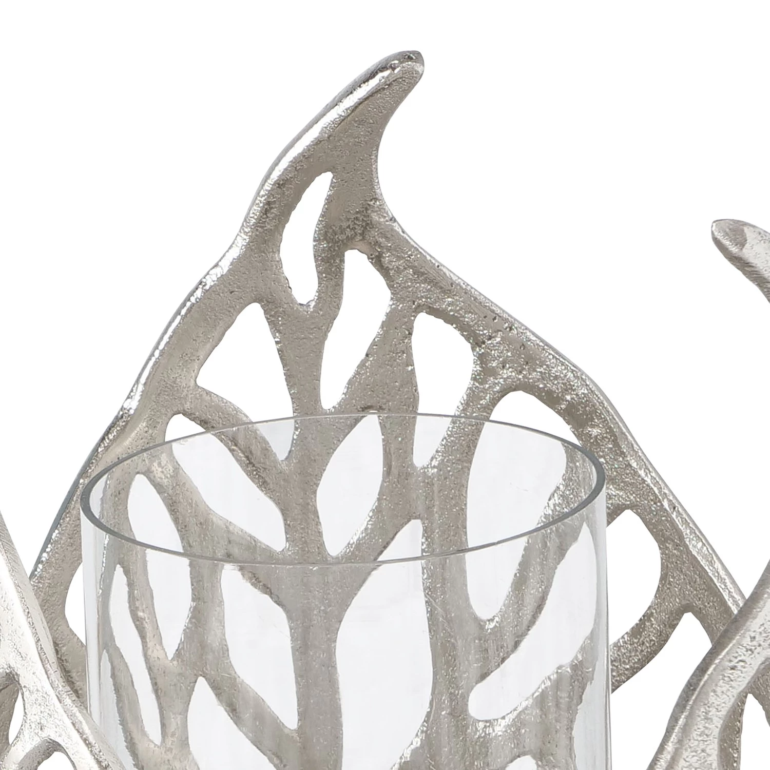 Boltze Photophores Sumati (2 éléments) - Verre transparent / Fer - Argenté 4 Boltze Photophores Sumati (2 éléments) - Verre transparent / Fer - Argenté – Image 4