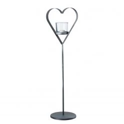 Boltze Photophore Jolanta II - Verre transparent / Fer - Gris