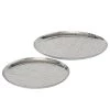 Boltze Assiettes Passia (2 éléments) - Aluminium - Argenté
