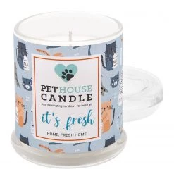 PetHouse Candle Bougie parfumée Home Fresh Home - Mélange de cire de soja - Bleu