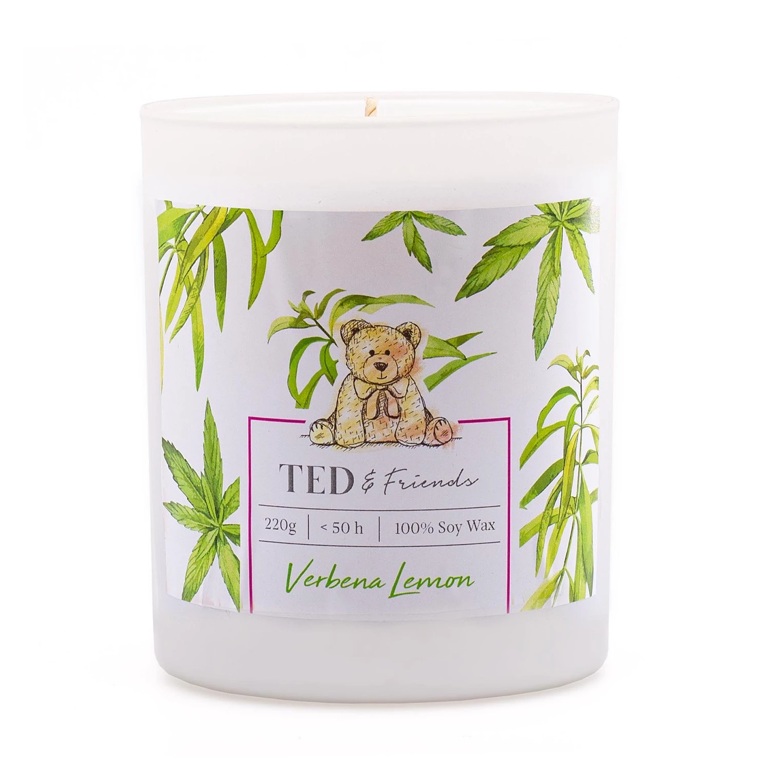 Ted & Friends Bougie parfumée Verbena Lemon - Mélange de cire de soja - Vert 1 Ted & Friends Bougie parfumée Verbena Lemon - Mélange de cire de soja - Vert