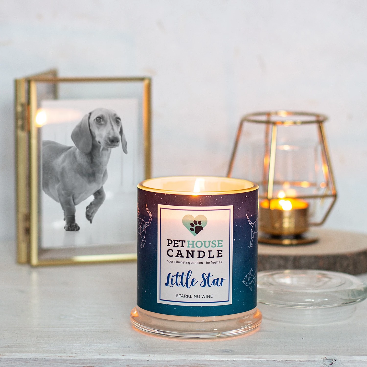 PetHouse Candle Bougie parfumée Sparkling Wine - Mélange de cire de soja - Bleu 2 PetHouse Candle Bougie parfumée Sparkling Wine - Mélange de cire de soja - Bleu – Image 2