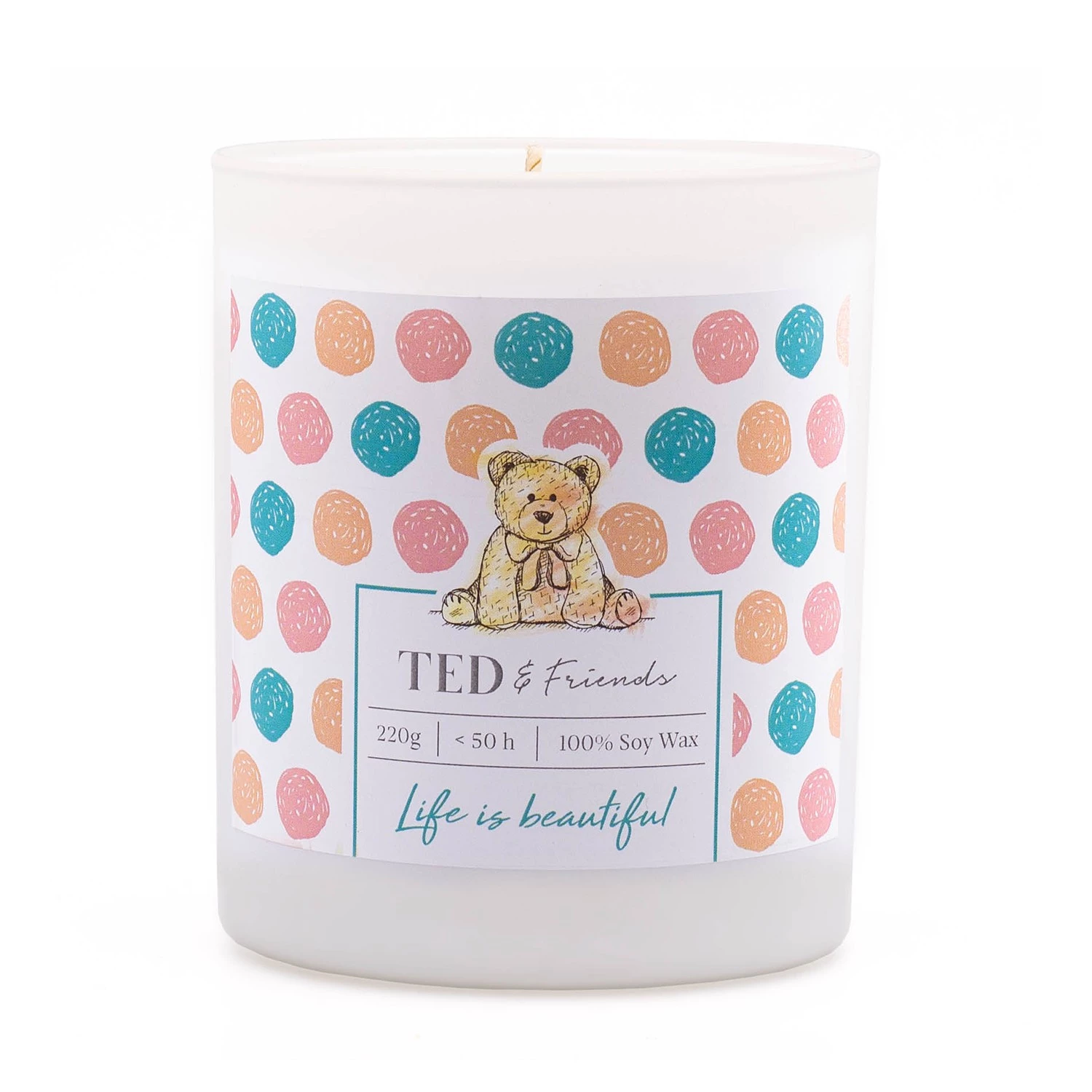 Ted & Friends Bougie parfumée Life is beautiful - Mélange de cire de soja - Multicolore 1 Ted & Friends Bougie parfumée Life is beautiful - Mélange de cire de soja - Multicolore