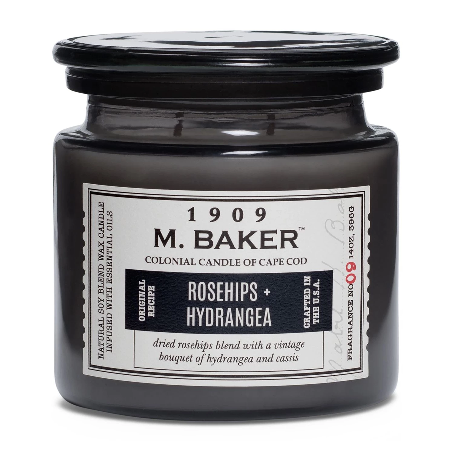 Colonial Candle Bougie parfumée Rosehips and Hydrangea - Mélange de cire de soja - Noir - 396 g 1 Colonial Candle Bougie parfumée Rosehips and Hydrangea - Mélange de cire de soja - Noir - 396 g