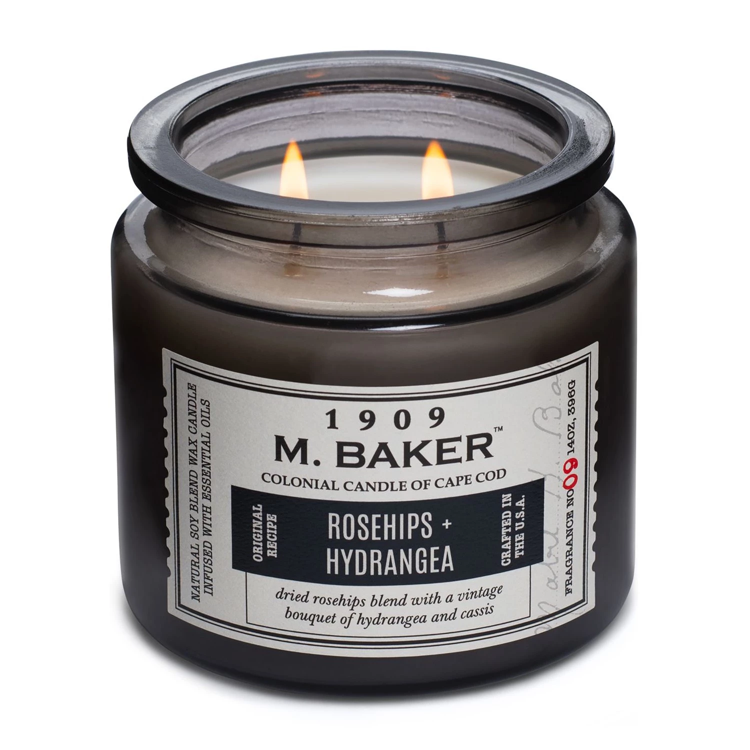 Colonial Candle Bougie parfumée Rosehips and Hydrangea - Mélange de cire de soja - Noir - 396 g 2 Colonial Candle Bougie parfumée Rosehips and Hydrangea - Mélange de cire de soja - Noir - 396 g – Image 2