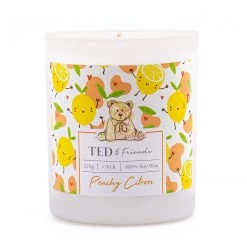Ted & Friends Bougie parfumée Peachy Citron - Mélange de cire de soja - Jaune / Orange