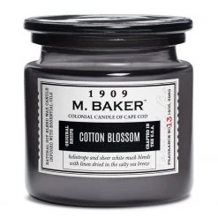 Colonial Candle Bougie parfumée Cotton Blossom - Mélange de cire de soja - Noir - 396 g