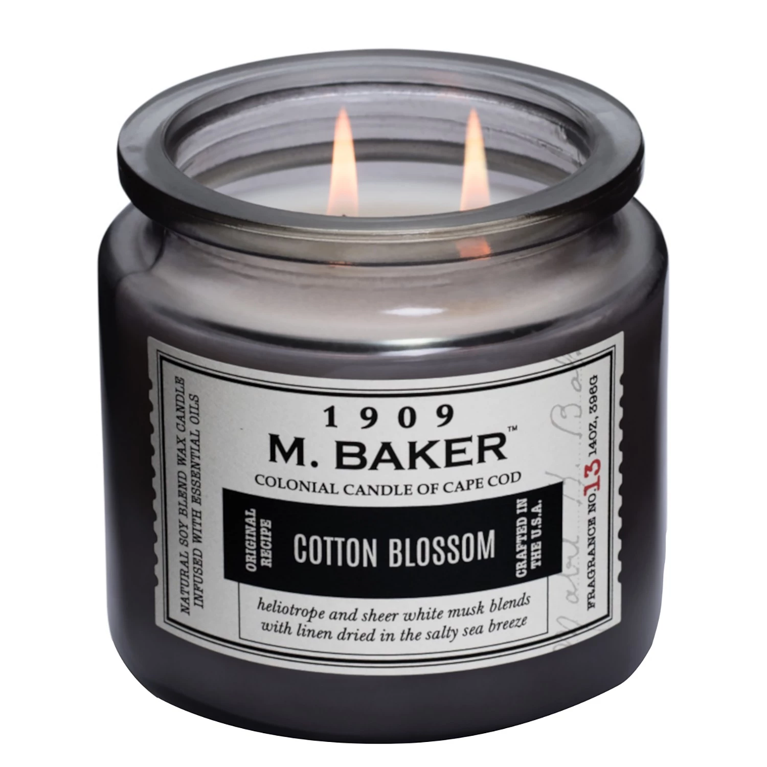 Colonial Candle Bougie parfumée Cotton Blossom - Mélange de cire de soja - Noir - 396 g 2 Colonial Candle Bougie parfumée Cotton Blossom - Mélange de cire de soja - Noir - 396 g – Image 2