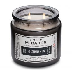 Colonial Candle Bougie parfumée Rosemary & Ivy - Mélange de cire de soja - Noir - 396 g -Pas Cher Décoration Magasin 1000271502 210625 16471100040 DETAILS P000000001000271502