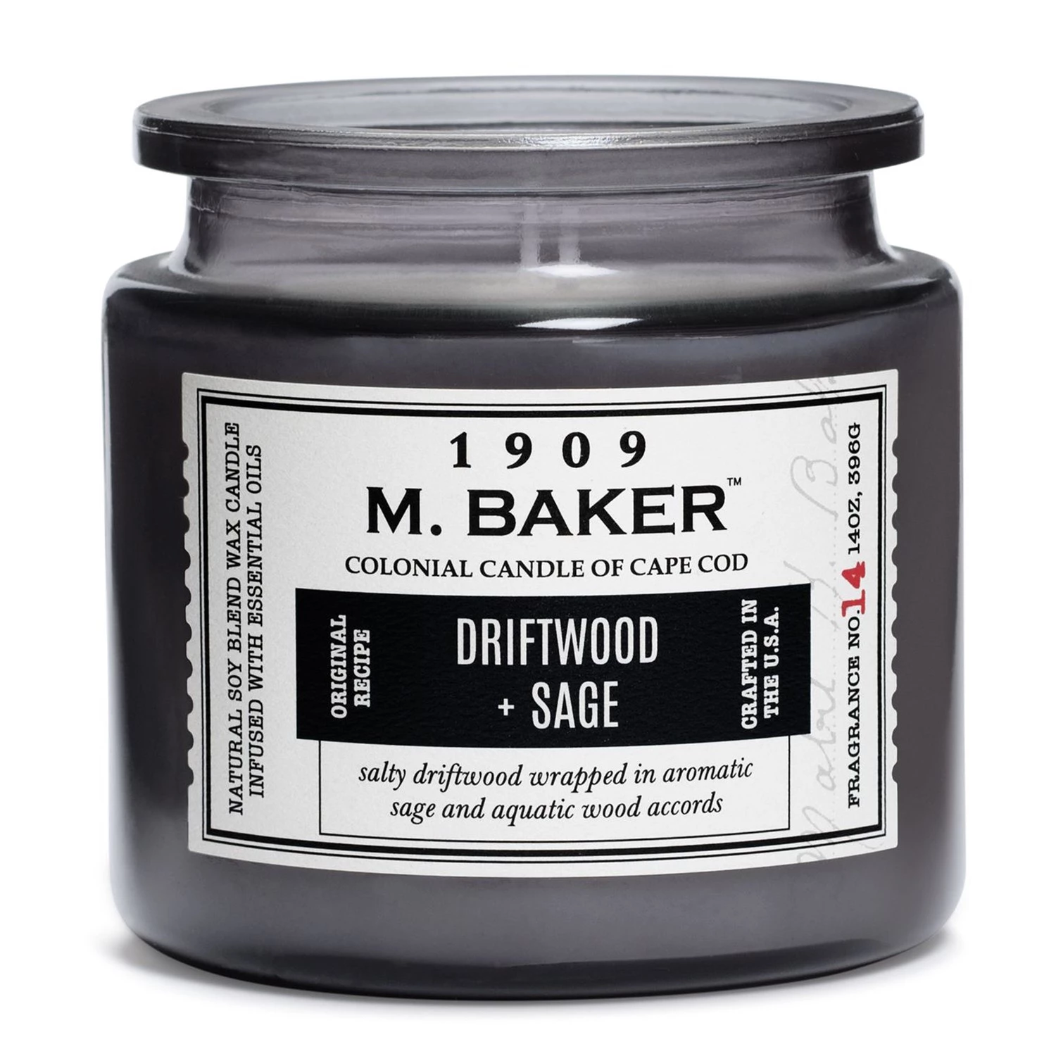 Colonial Candle Bougie parfumée Driftwoo and Sage - Mélange de cire de soja - Noir - 396 g 2 Colonial Candle Bougie parfumée Driftwoo and Sage - Mélange de cire de soja - Noir - 396 g – Image 2