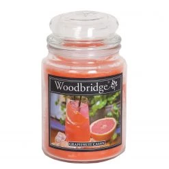 Woodbridge Candle Bougie parfumée Grapefruit Cassis - Cire de paraffine - Orange - 565 g