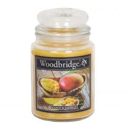 Woodbridge Candle Bougie parfumée Mango & Saffron - Cire de paraffine - Orange - 565 g