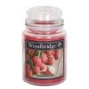 Woodbridge Candle Bougie parfumée Oriental Lychee - Cire de paraffine - Rouge - 565 g