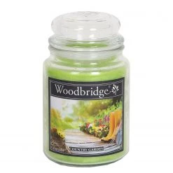 Woodbridge Candle Bougie parfumée Countryarden - Cire de paraffine - Vert - 565 g