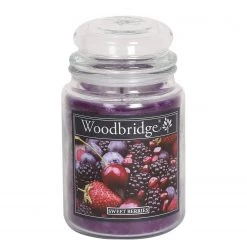 Woodbridge Candle Bougie parfumée Sweet Berries - Cire de paraffine - Violet - 565 g